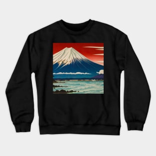 Mount Fuji inspired by Hokusai's works Crewneck Sweatshirt